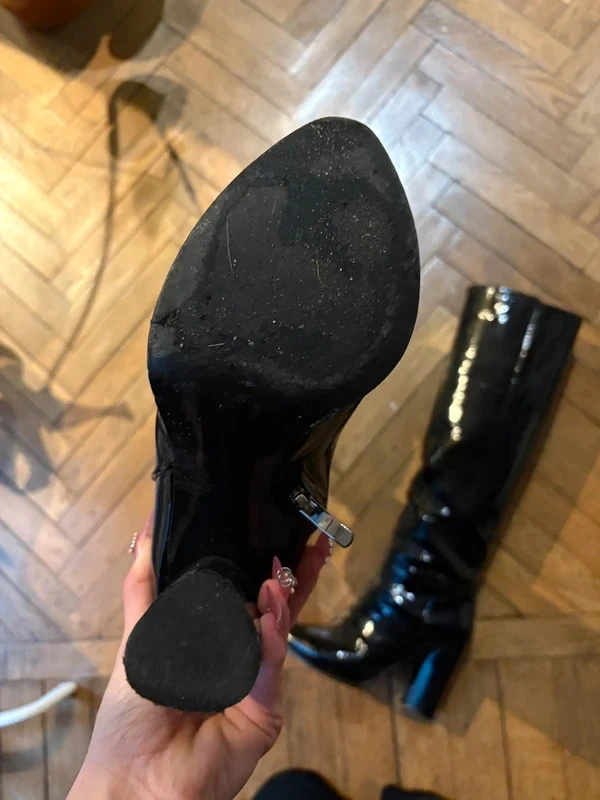 Bottes hautes noires à talons – photo 4